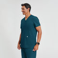 Zenir | Men's Double Pocket Scrub Top - Ocean Teal