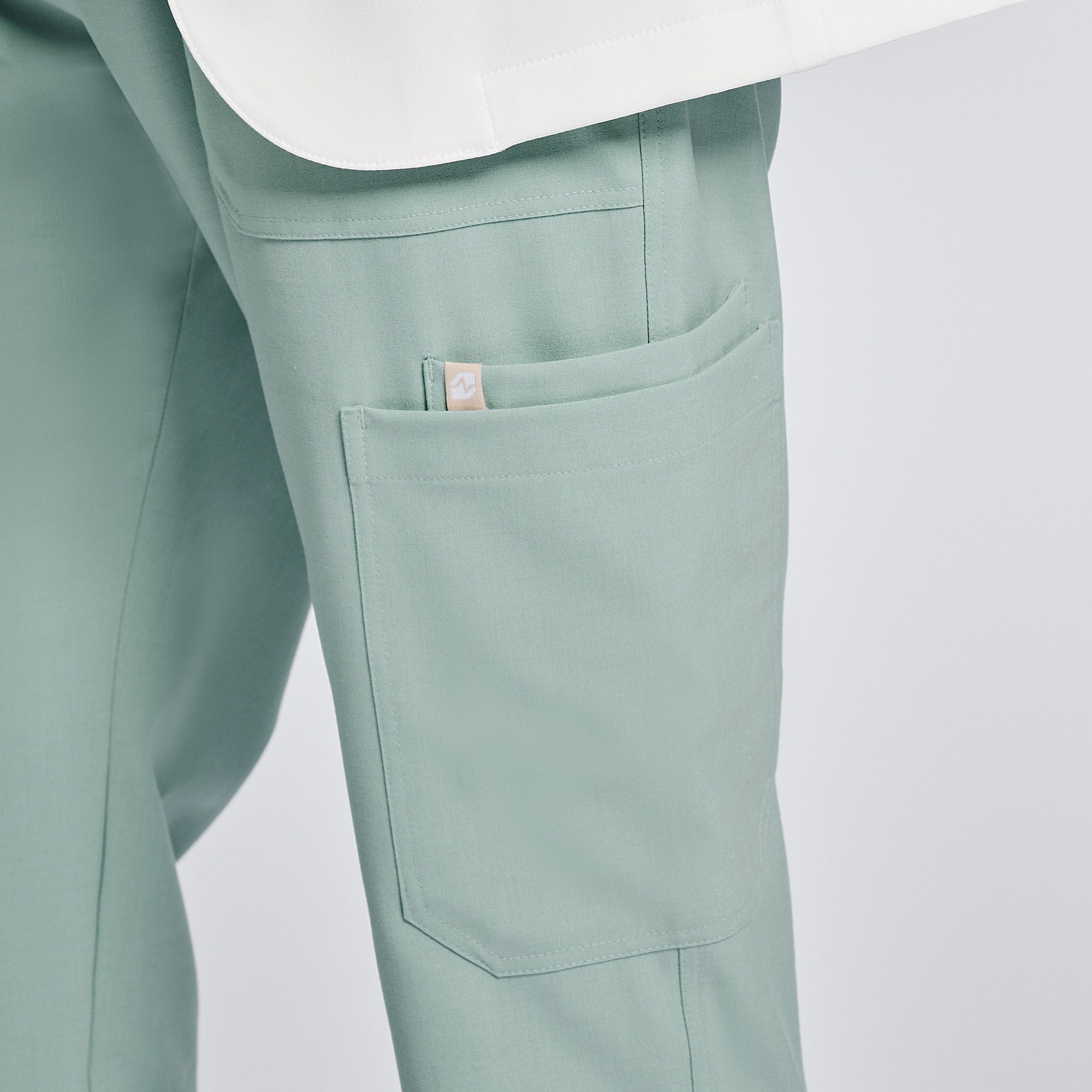 Image of Zenir | Men's Essential 8-Pocket Jogger Scrub Pants - Sage Green