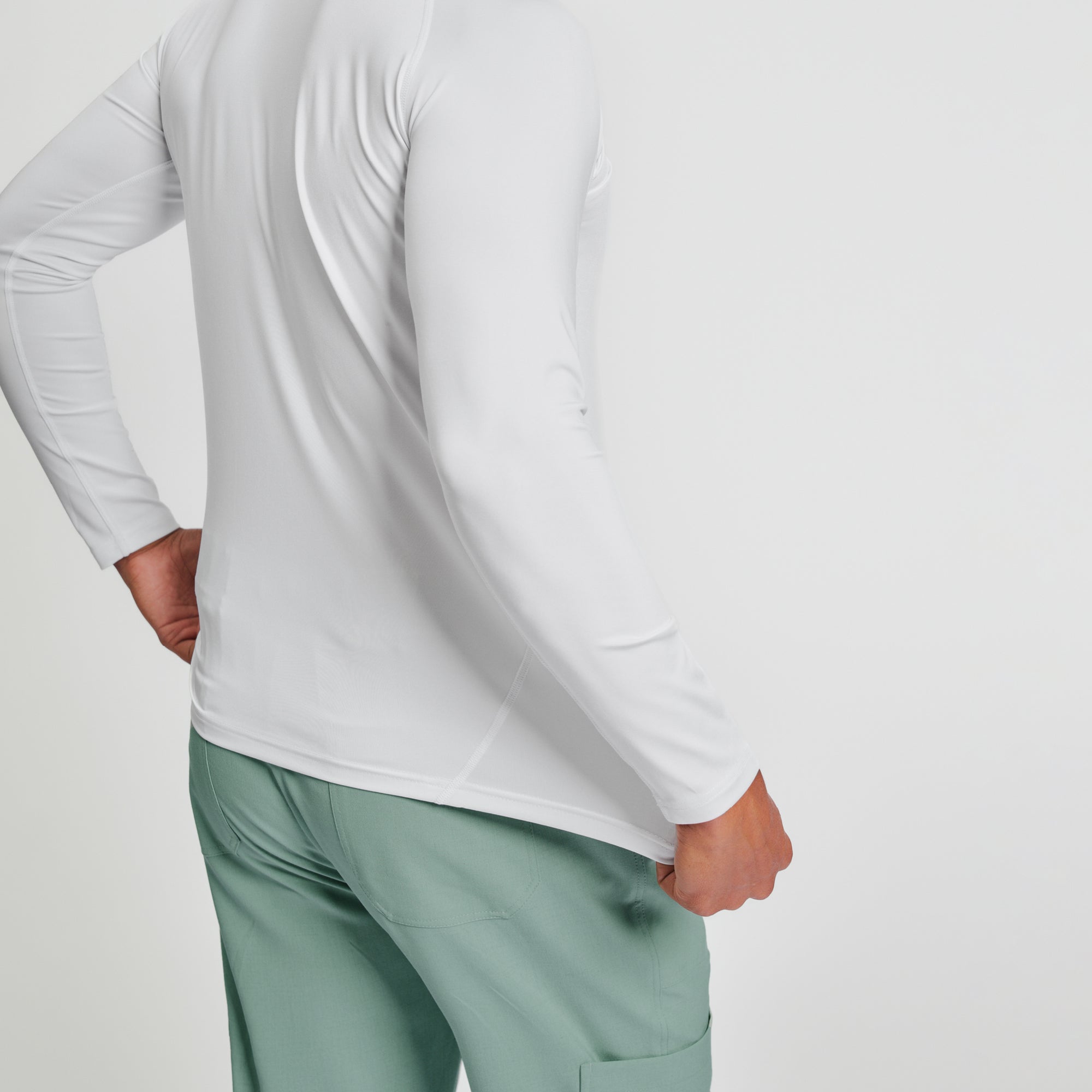 Image of Zenir | Men's Essential Underscrub Top - White
