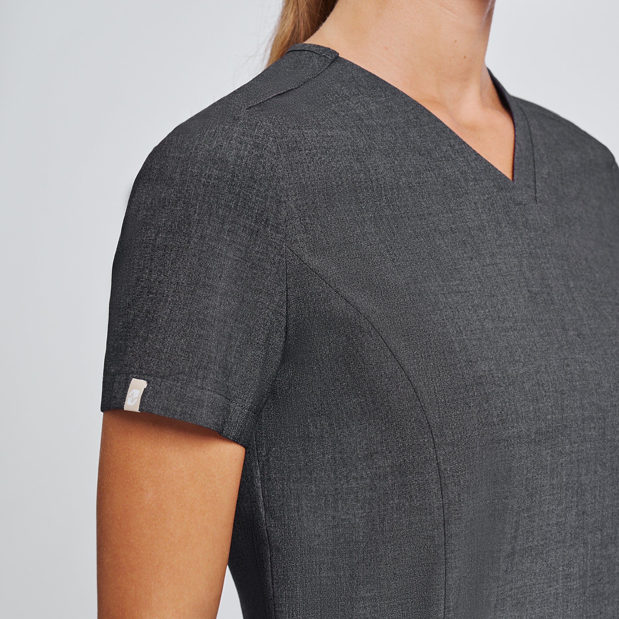Image of Zenir | Women's VersaPocket Scrub Top - Charcoal Gray