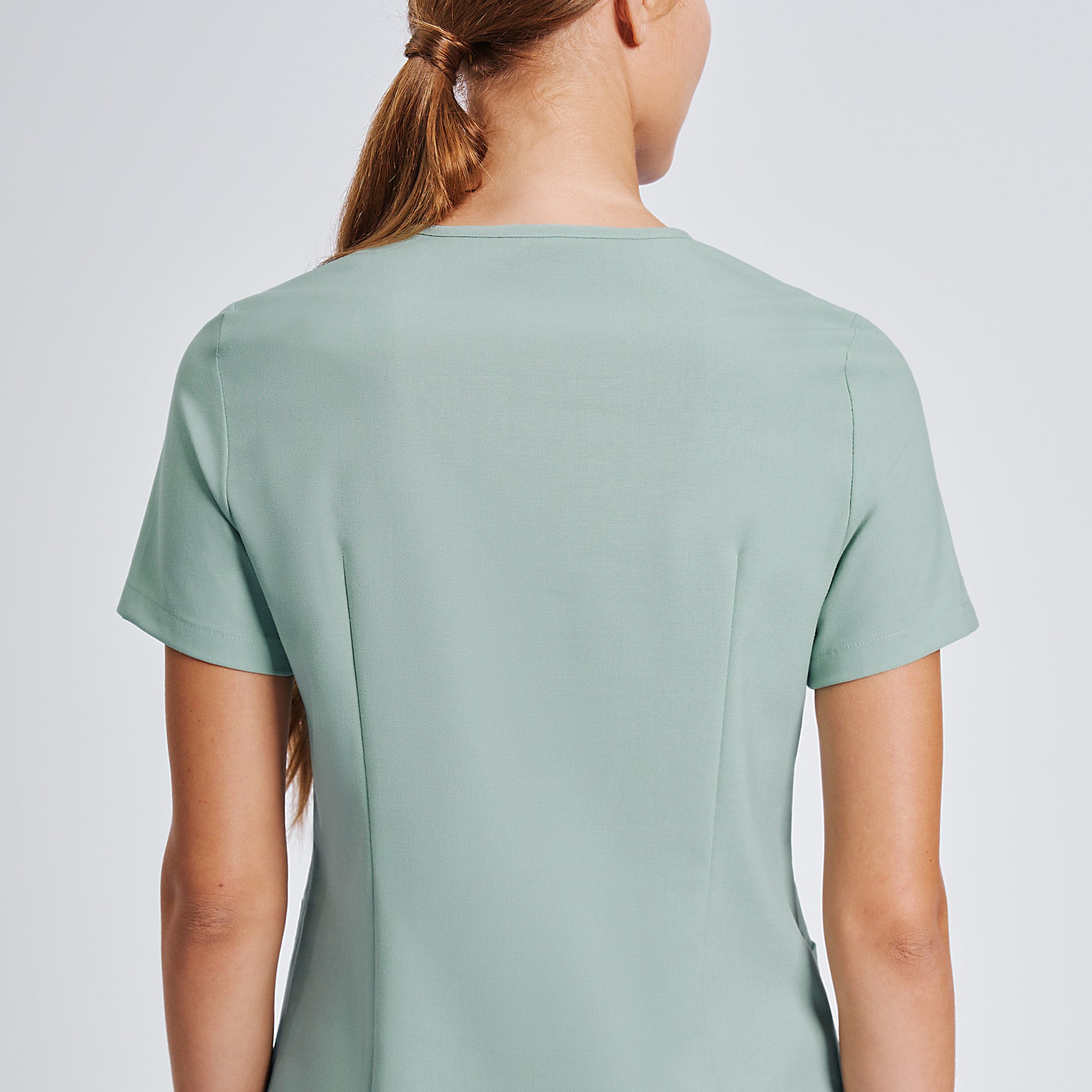 Image of Zenir | Women's VersaPocket Scrub Top - Sage Green