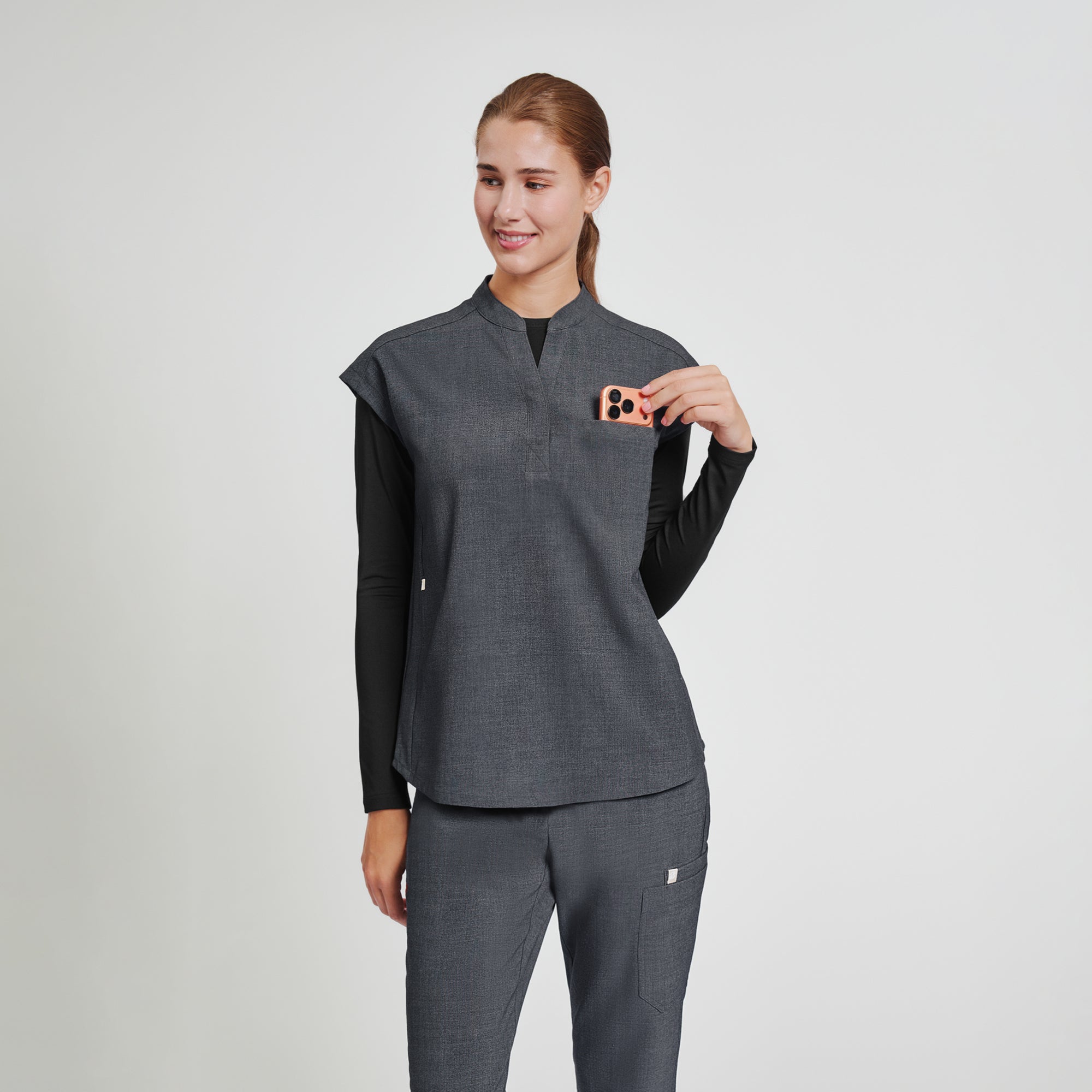 Image of Zenir | Women's Essential Underscrub Top - Black