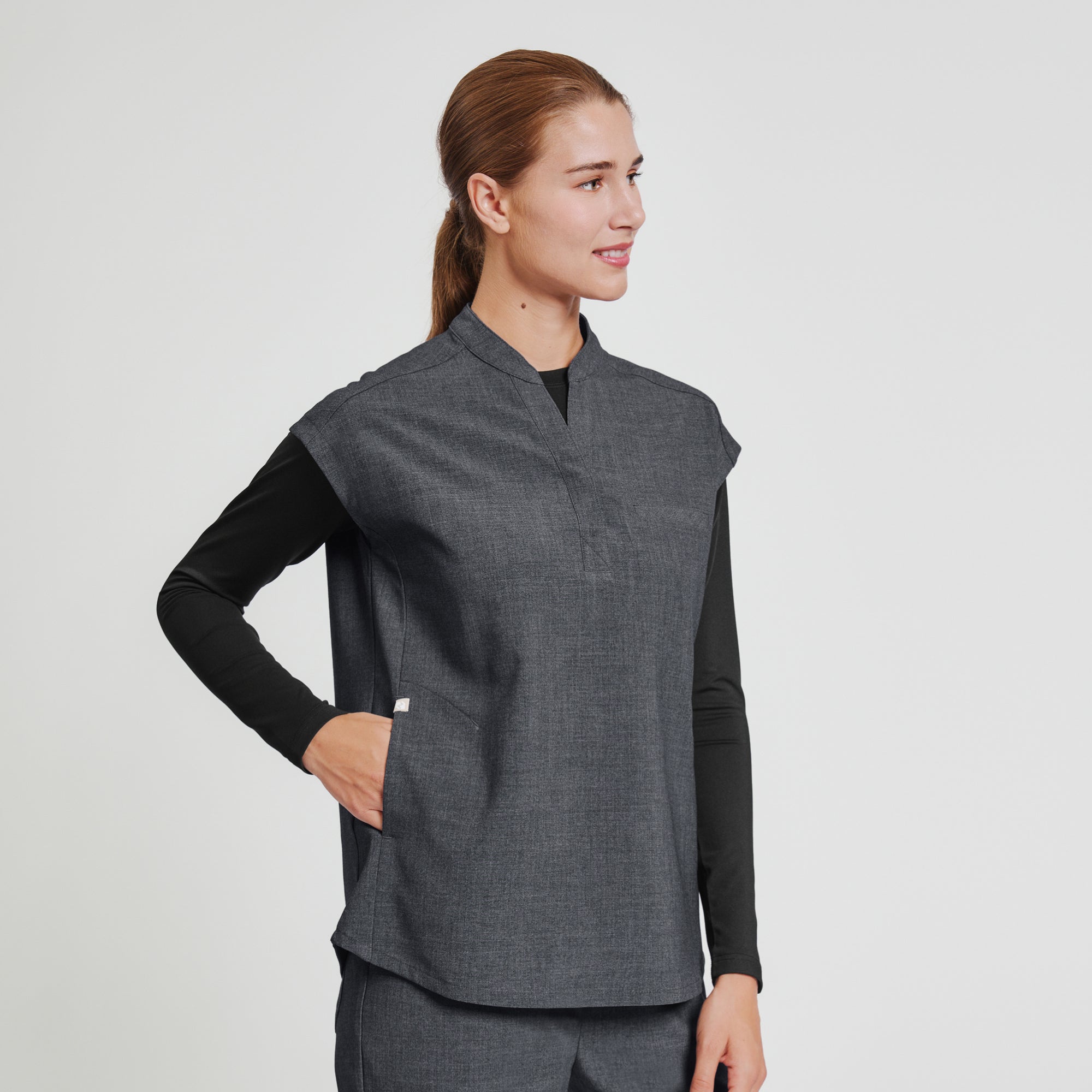 Image of Zenir | Women's Essential Underscrub Top - Black