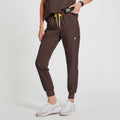 Zenir | Women's Easy-Fit Jogger Scrub Pants - Brown