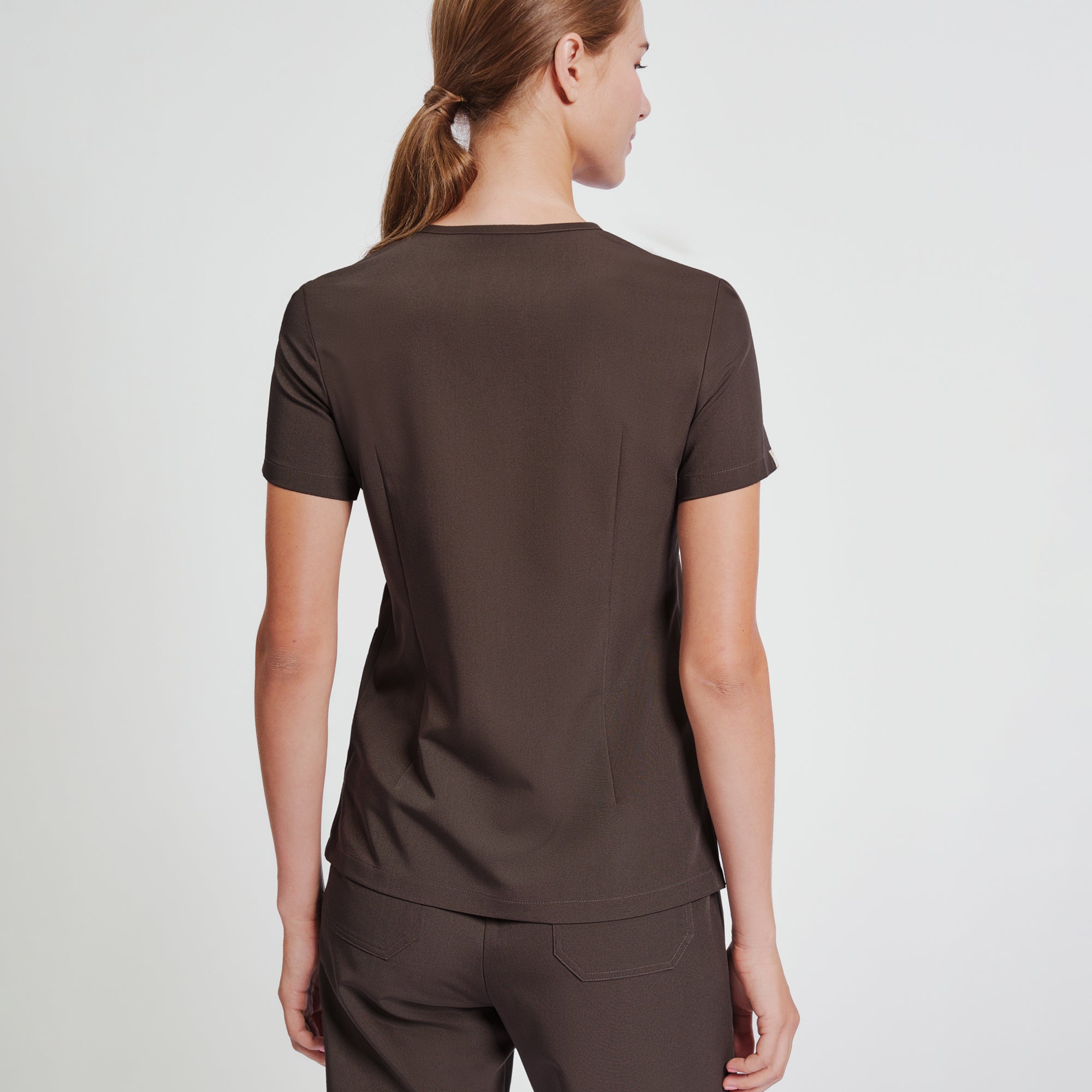 Image of Zenir | Women's Signature Straight Scrub Pants - Brown