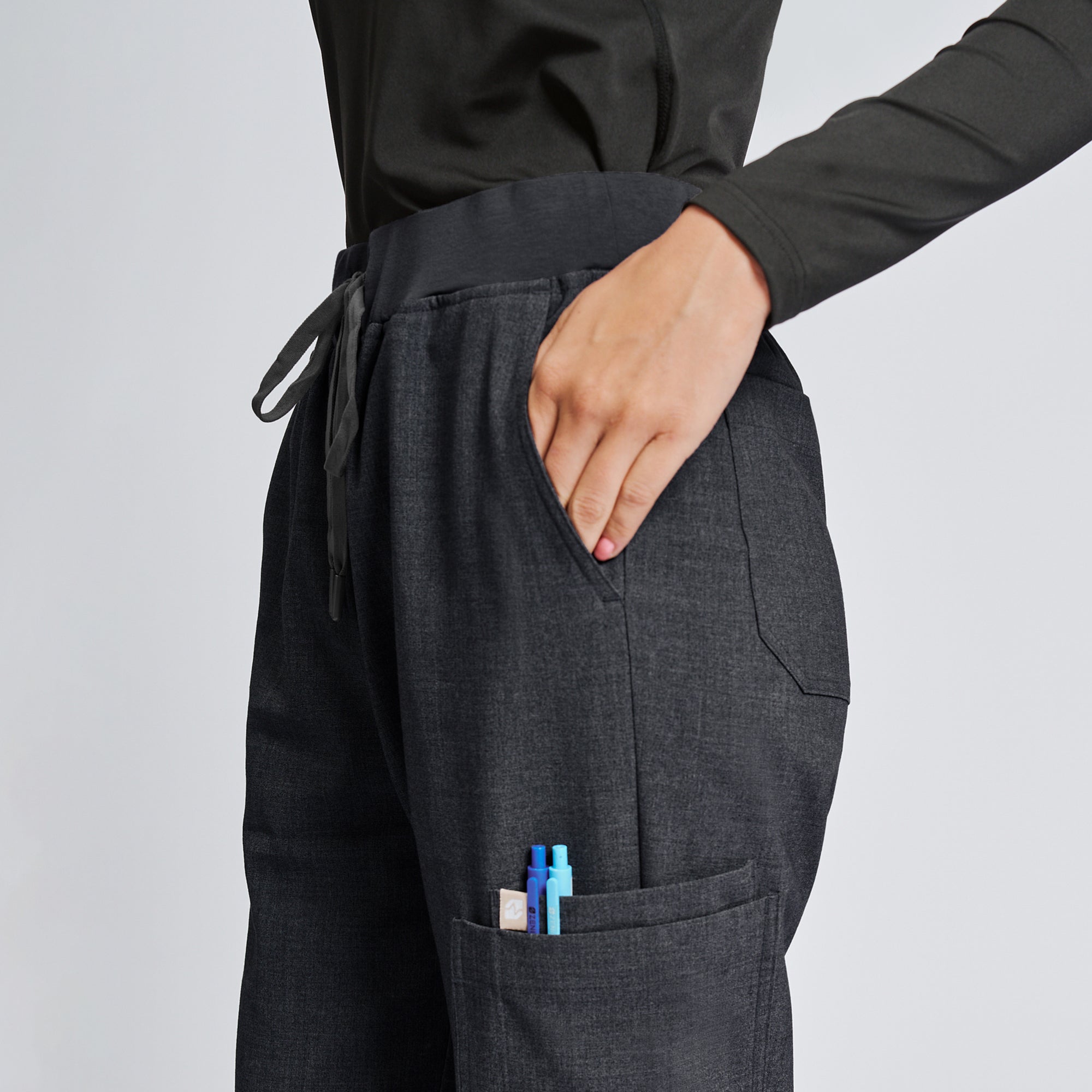 Image of Zenir | Women's Signature Straight Scrub Pants - Charcoal Gray