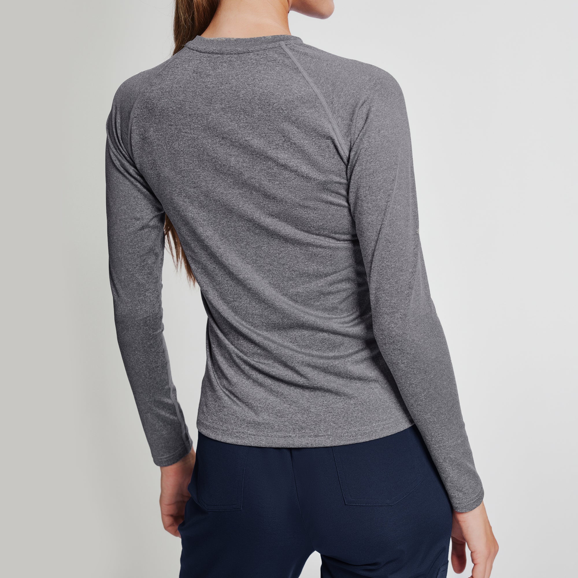 Image of Zenir | Women's Essential Underscrub Top - Stone Gray