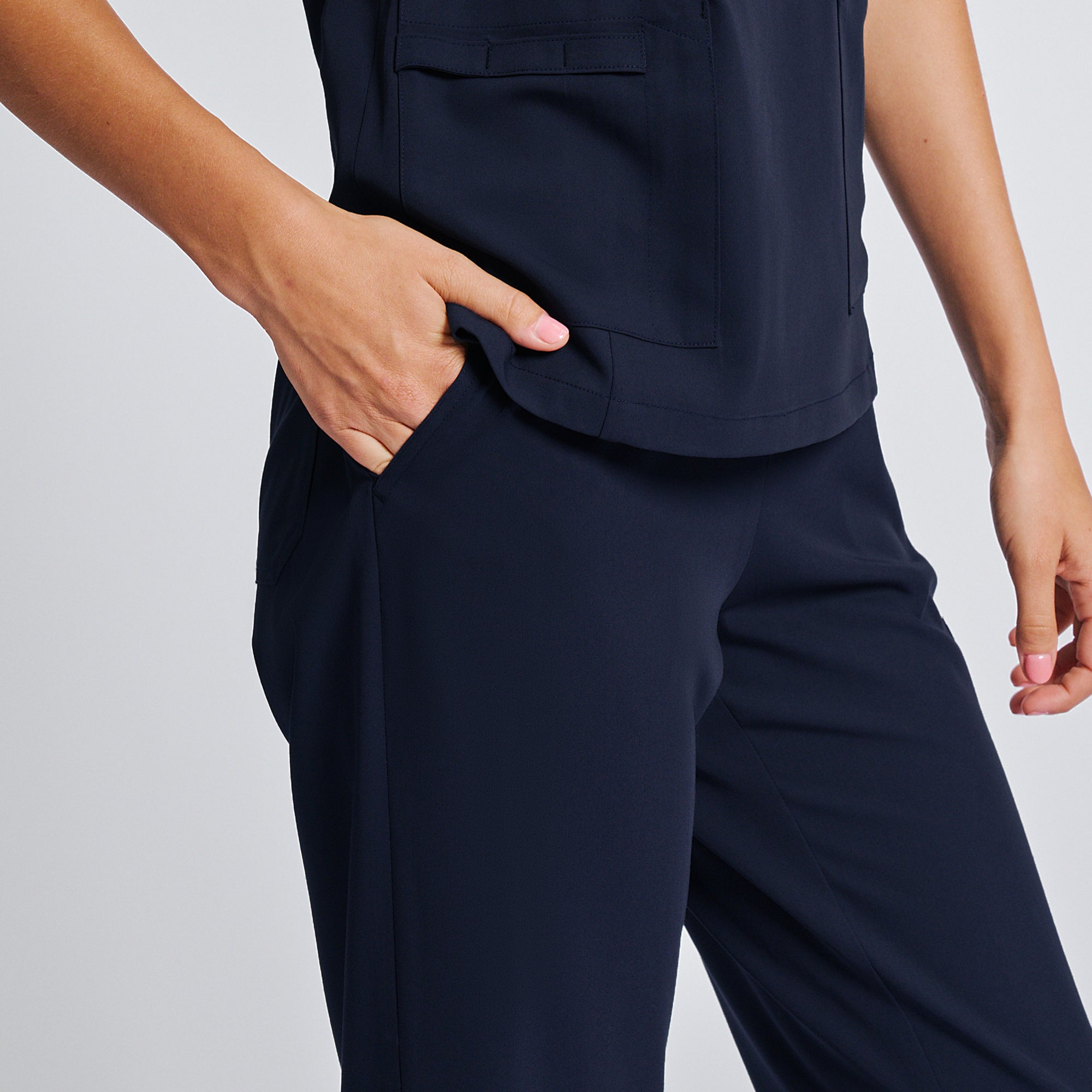 Image of Zenir | Women's Signature Straight Scrub Pants - Navy