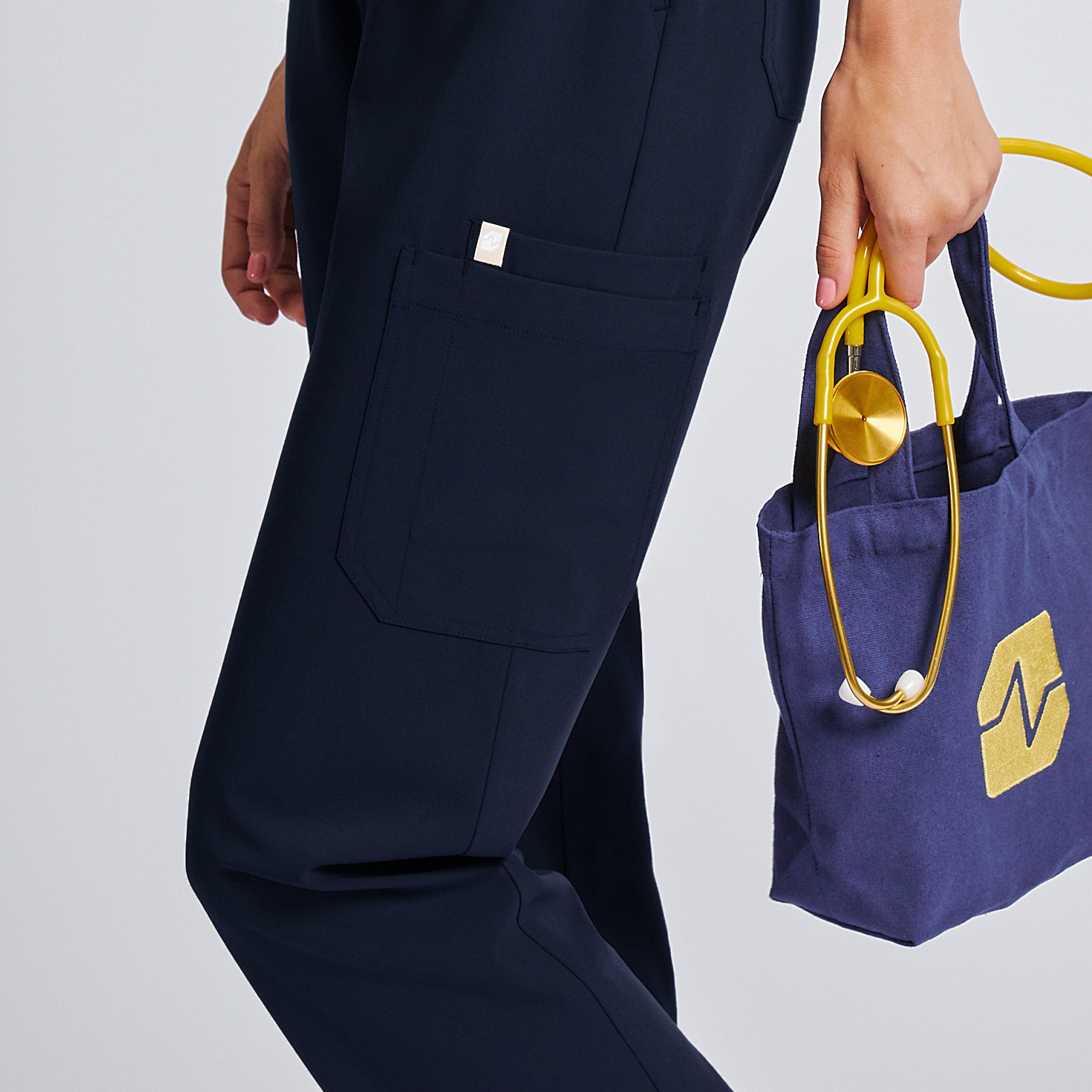 Image of Zenir | Women's Signature Straight Scrub Pants - Navy