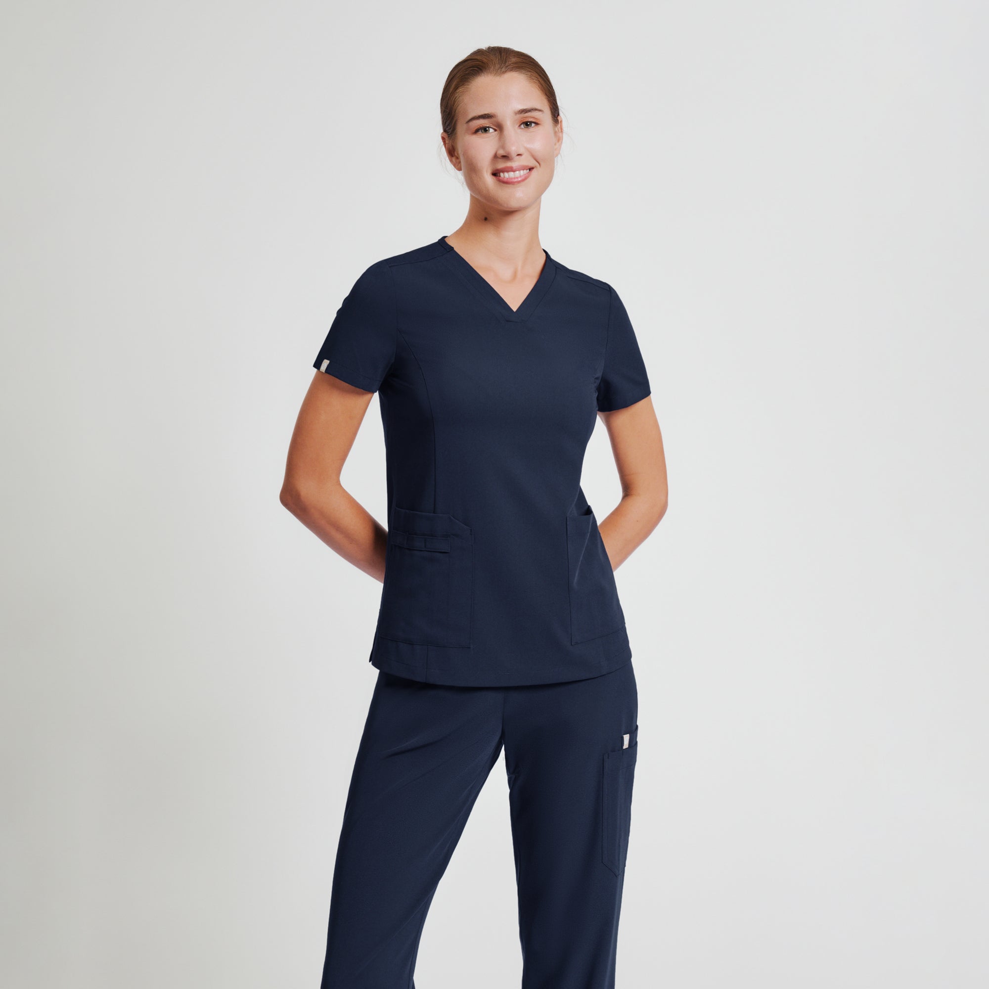 Image of Zenir | Women's Signature Straight Scrub Pants - Navy