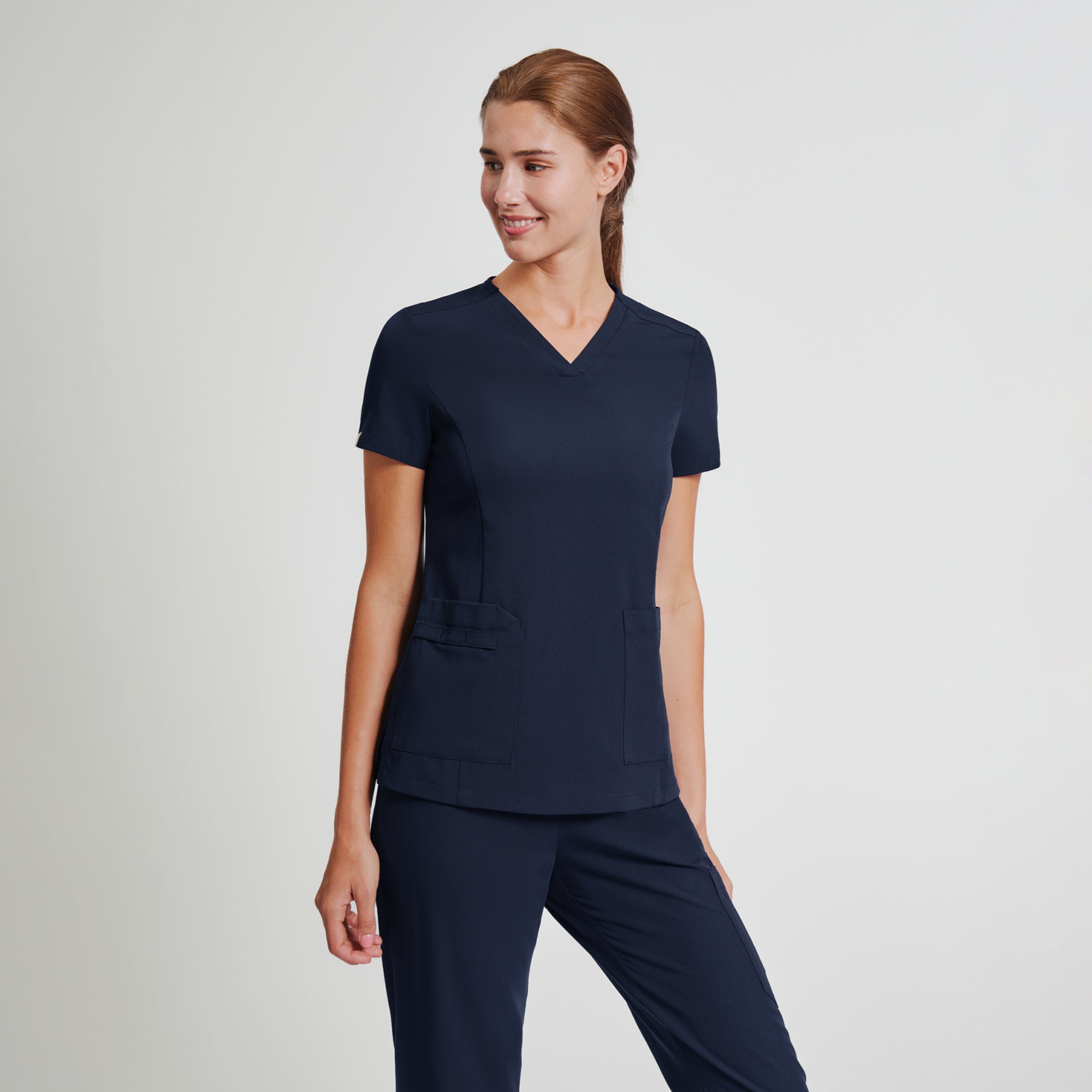 Image of Zenir | Women's Signature Straight Scrub Pants - Navy