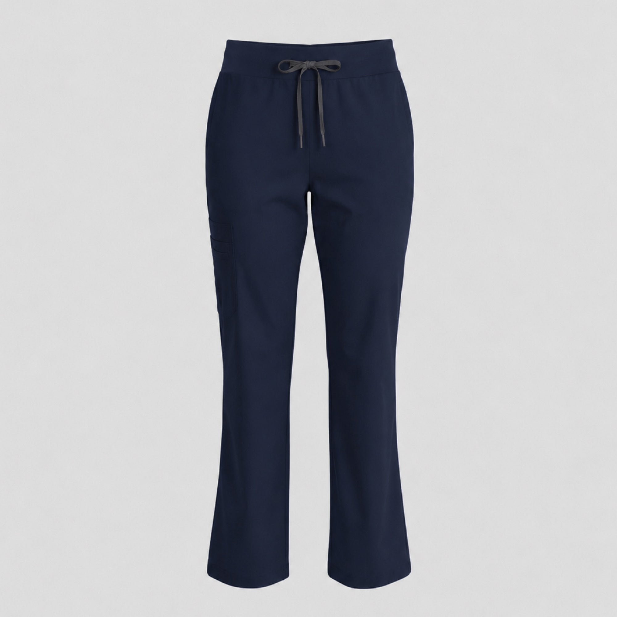 Image of Zenir | Women's Soft Stretch High Waisted Flare Scrub Pants - Navy