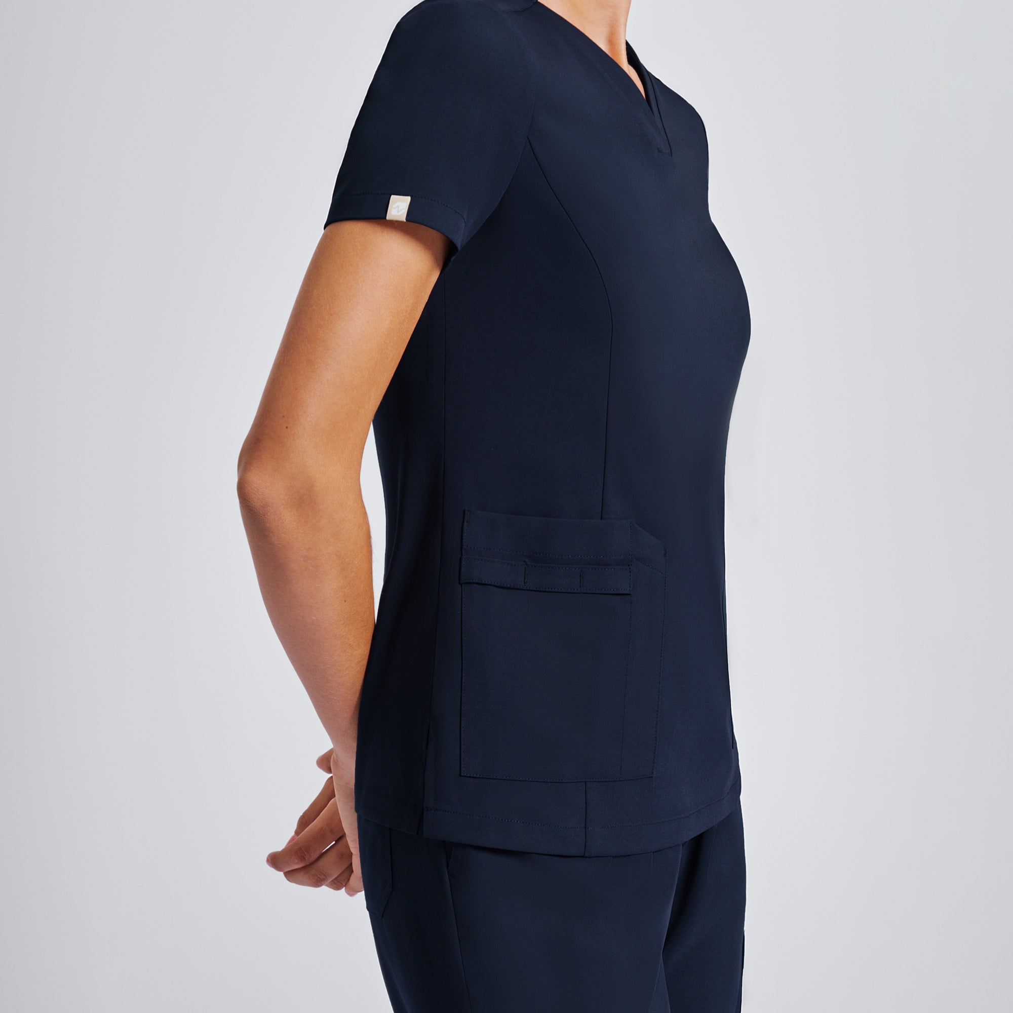 Image of Zenir | Women's VersaPocket Scrub Top - Navy