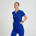 Zenir | Women's Soft Stretch Scrub Top - Royal Blue