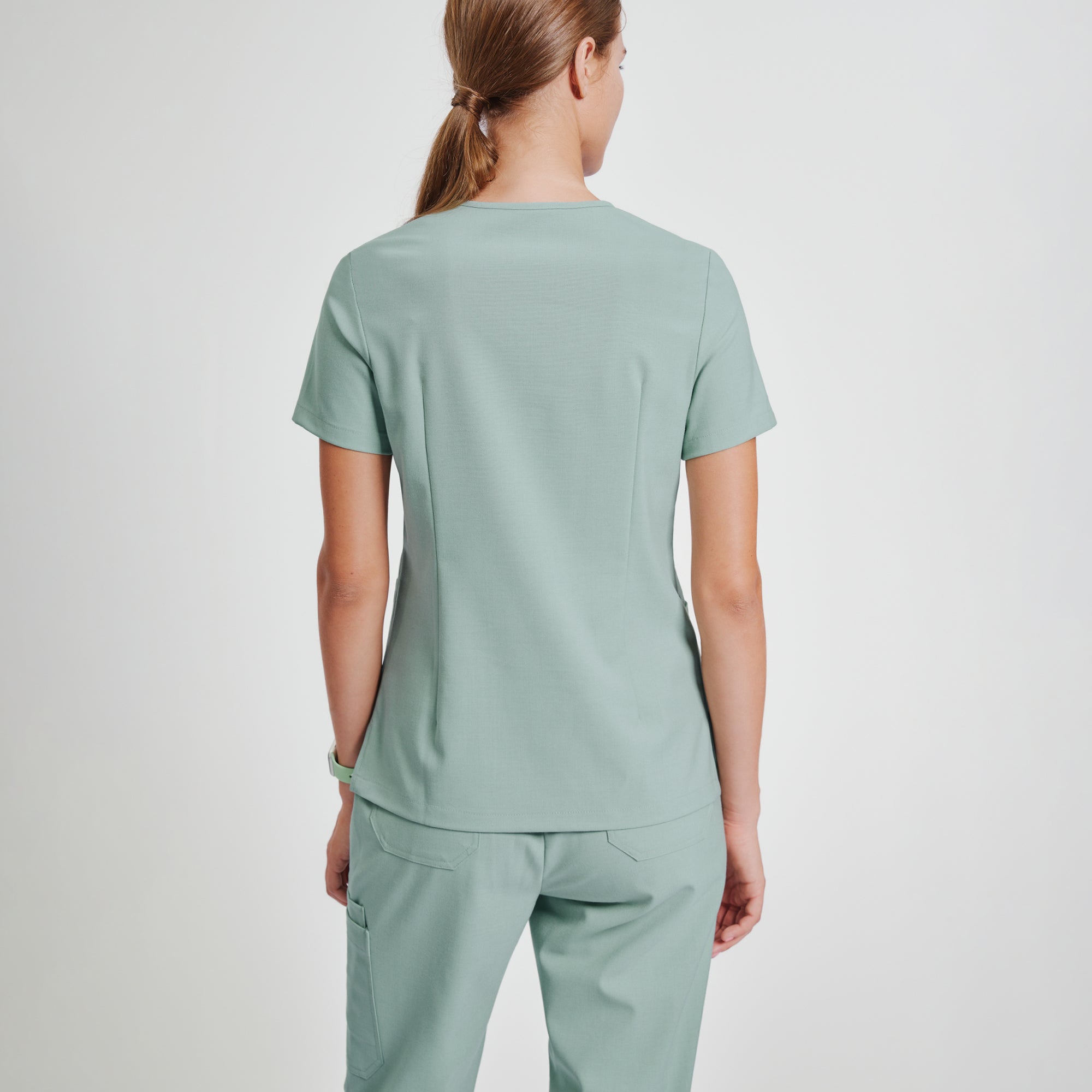 Image of Zenir | Women's Signature Straight Scrub Pants - Sage Green