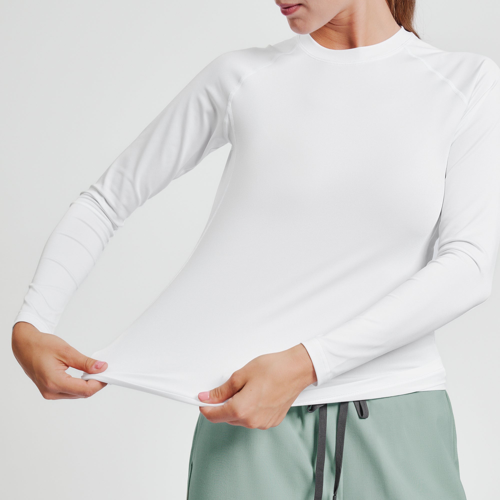 Image of Zenir | Women's Essential Underscrub Top - White