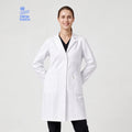 Zenir |  Women's Straight Long Lab Coat LCW-102 - White