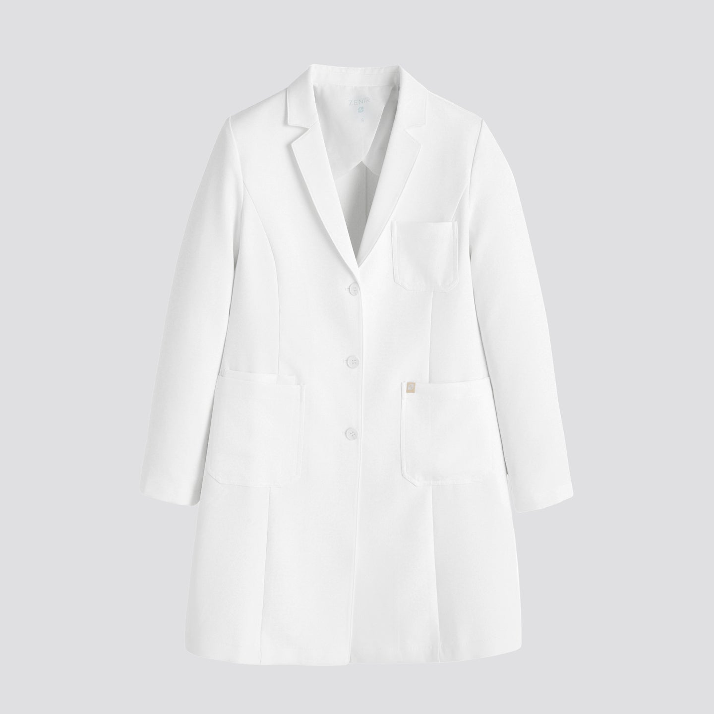 Image of Zenir |  Women's Straight Long Lab Coat LCW-102 - White