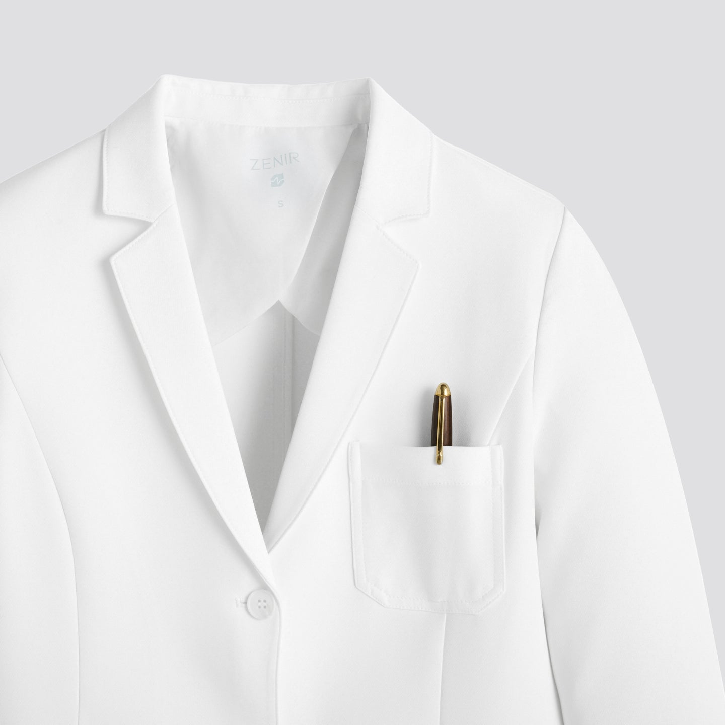 Image of Zenir |  Women's Straight Long Lab Coat LCW-102 - White