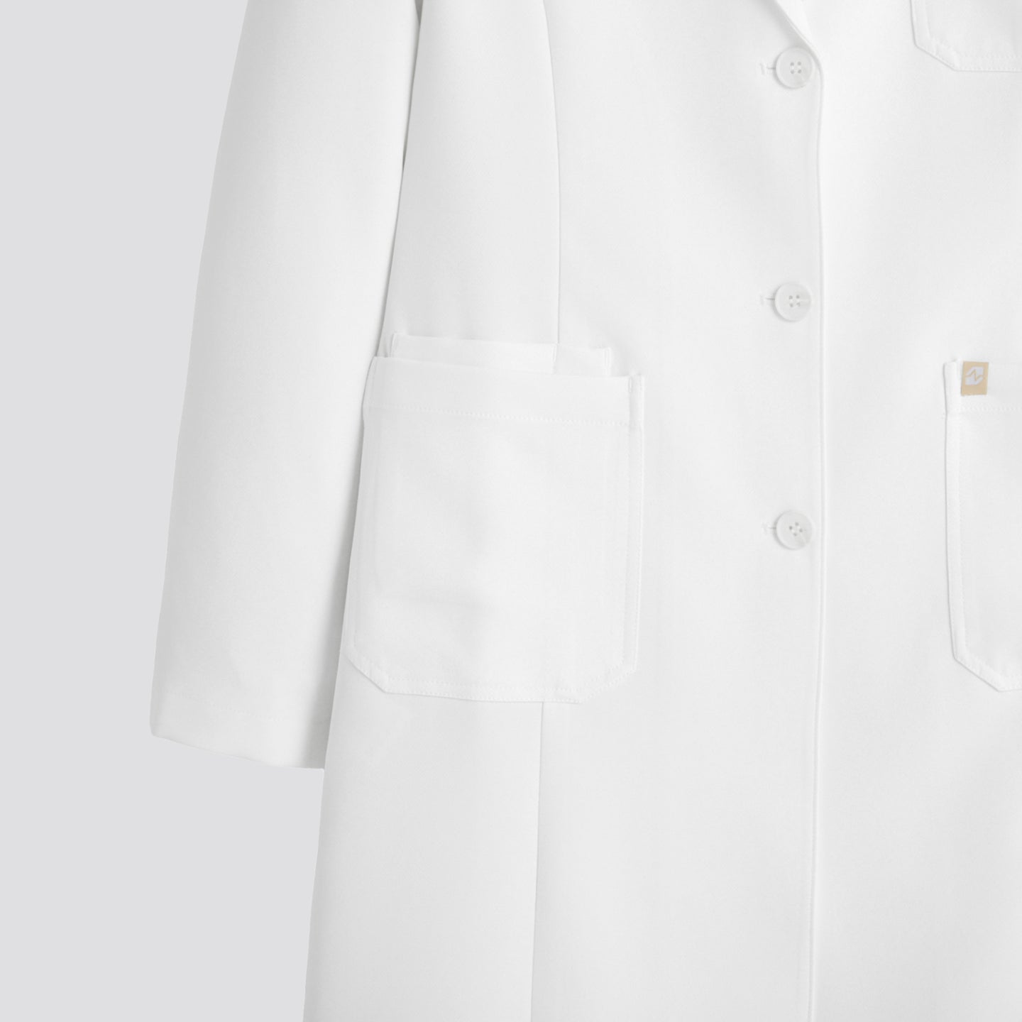 Image of Zenir |  Women's Straight Long Lab Coat LCW-102 - White
