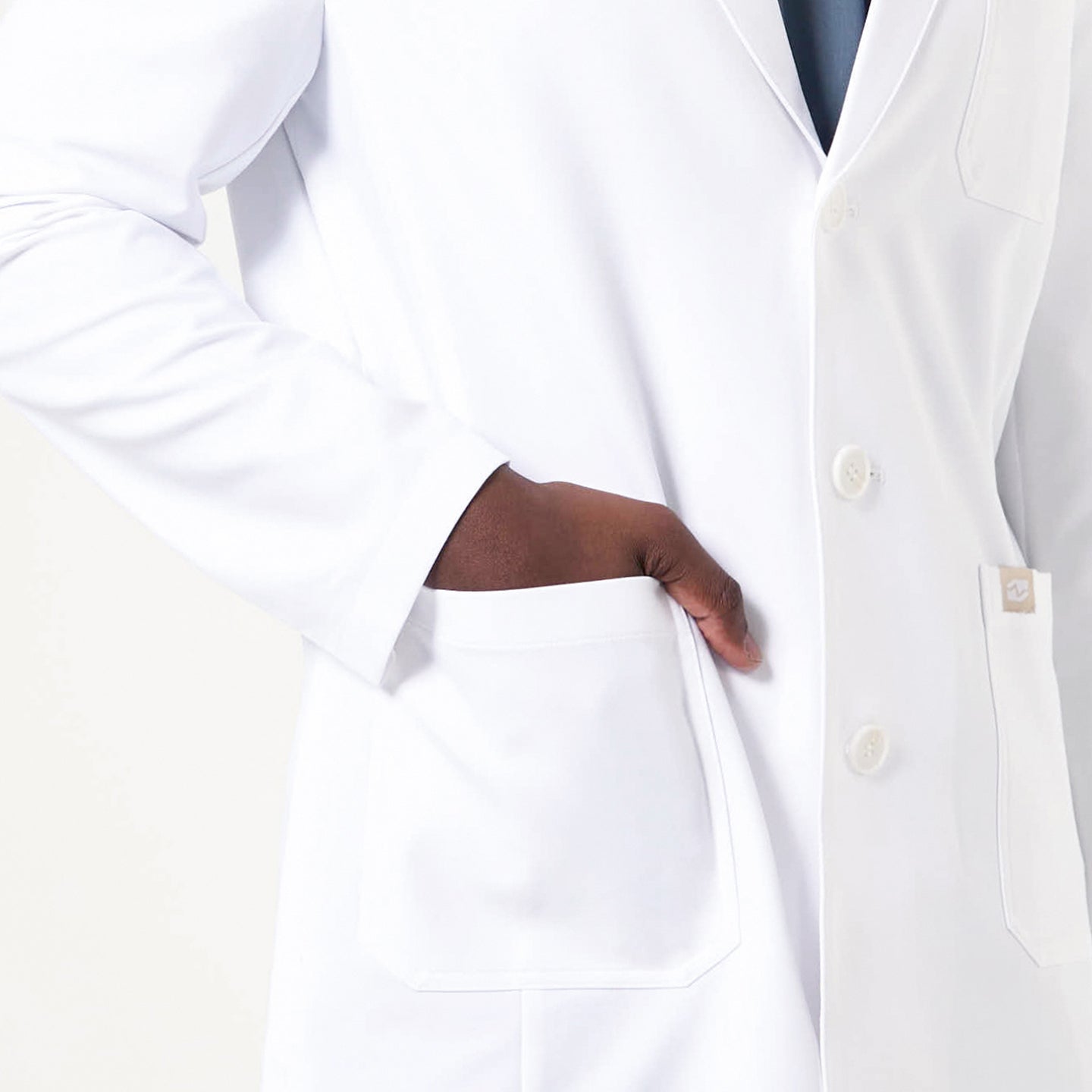 Image of Zenir | Men's Standard Long Lab Coat LCM-101 - White
