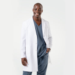 Image of Zenir | Men's Standard Long Lab Coat LCM-101 - White