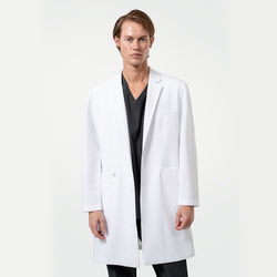 Image of Zenir | Men's Professional Long Lab Coat LCM-103 - White