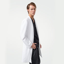 Image of Zenir | Men's Professional Long Lab Coat LCM-103 - White