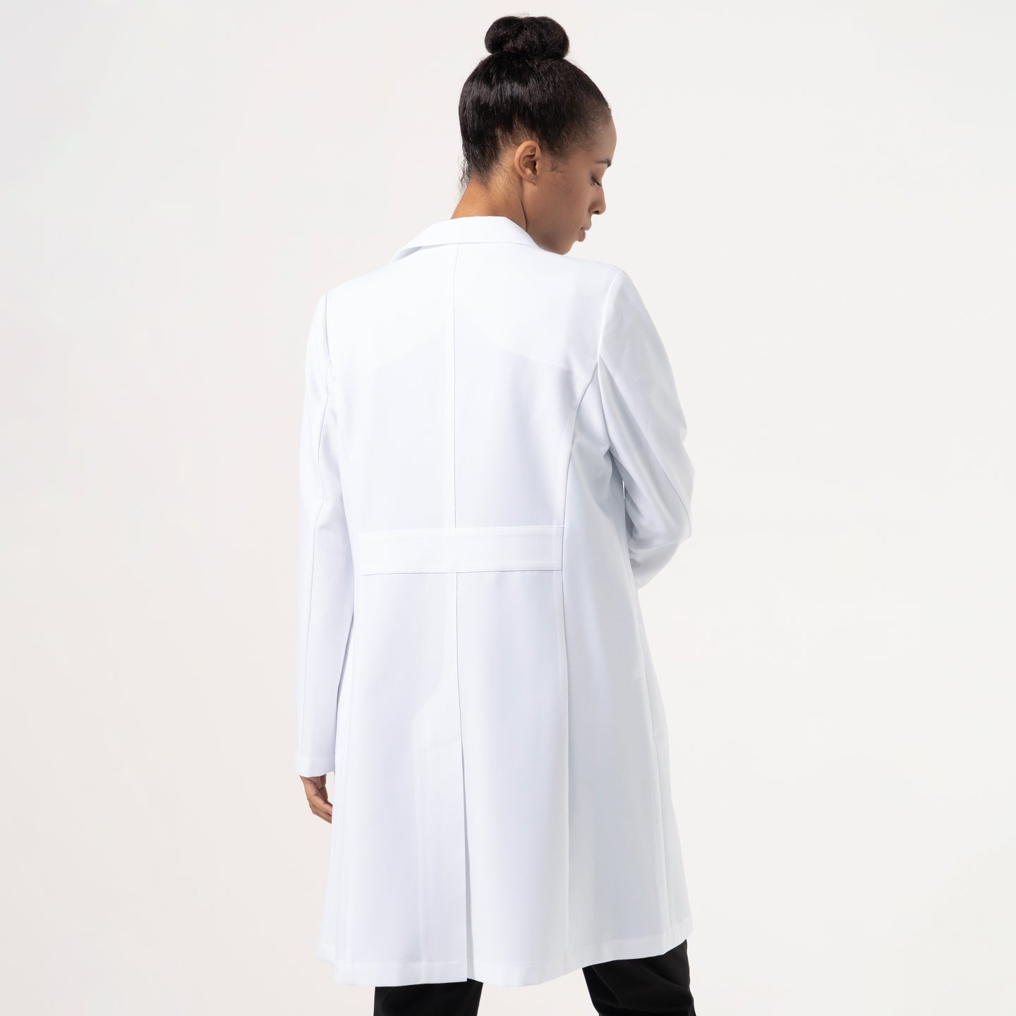 Image of Zenir |  Women's Straight Long Lab Coat LCW-102 - White