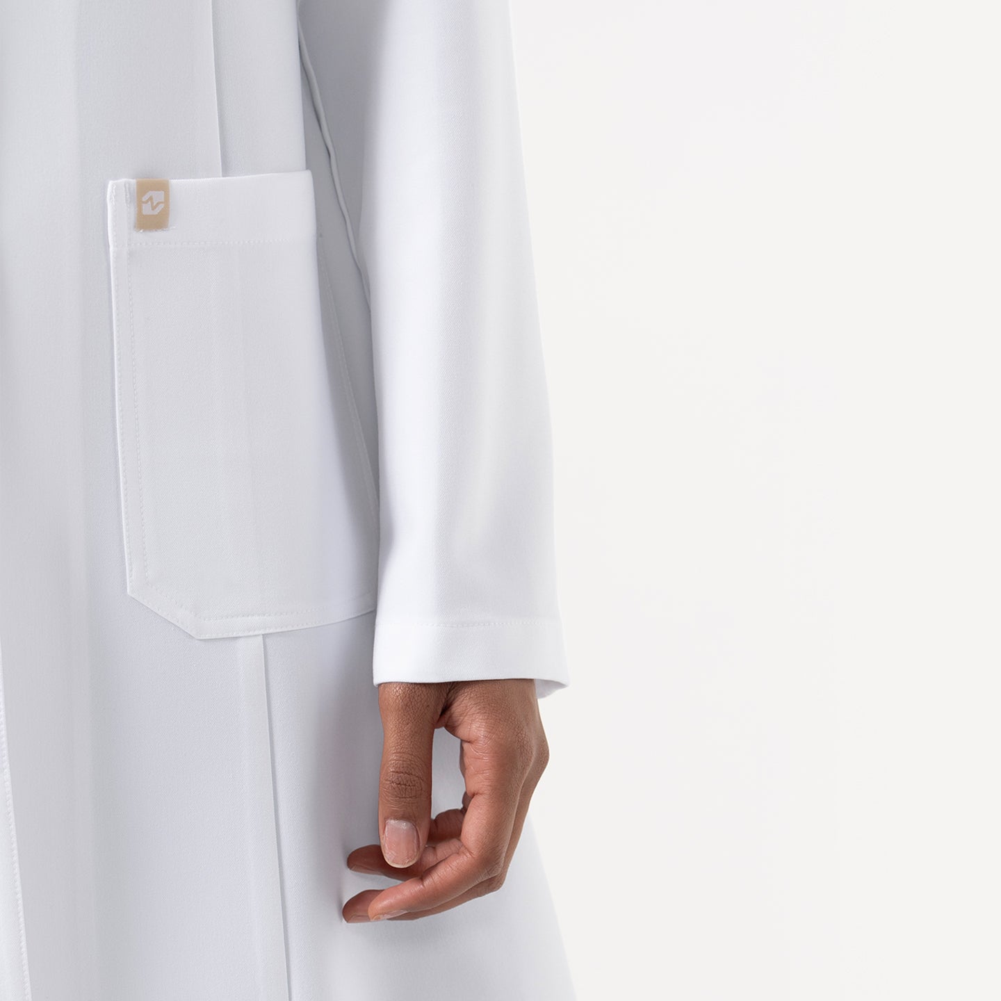 Image of Zenir |  Women's Straight Long Lab Coat LCW-102 - White