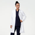 Zenir |  Women's Straight Long Lab Coat LCW-303 - White