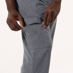 Image of Zenir | Men's Pocket Straight Scrub Pants - Ash Gray