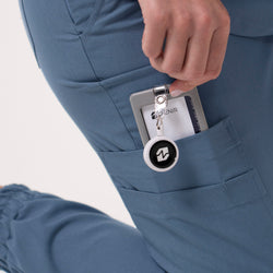 Image of Zenir | Women's StretchFit Jogger Scrub Pants - Smoky Blue