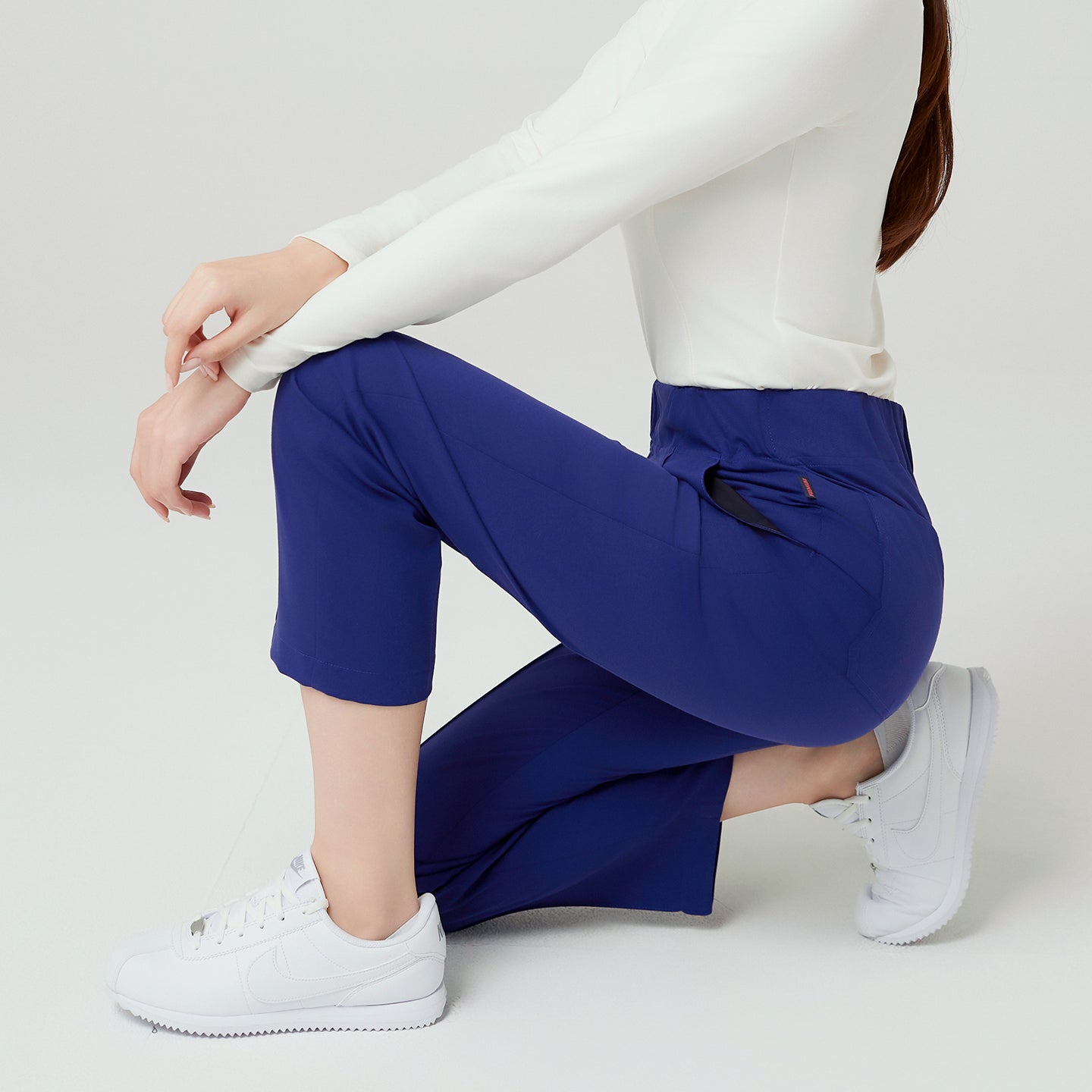 Admiral Blue Premium Banding Pants Ensuring unrestricted movement even during deep bends or squats.