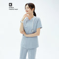 TUL | OS-224 Women's Stretch-Zip Scrub Top - Cool Gray