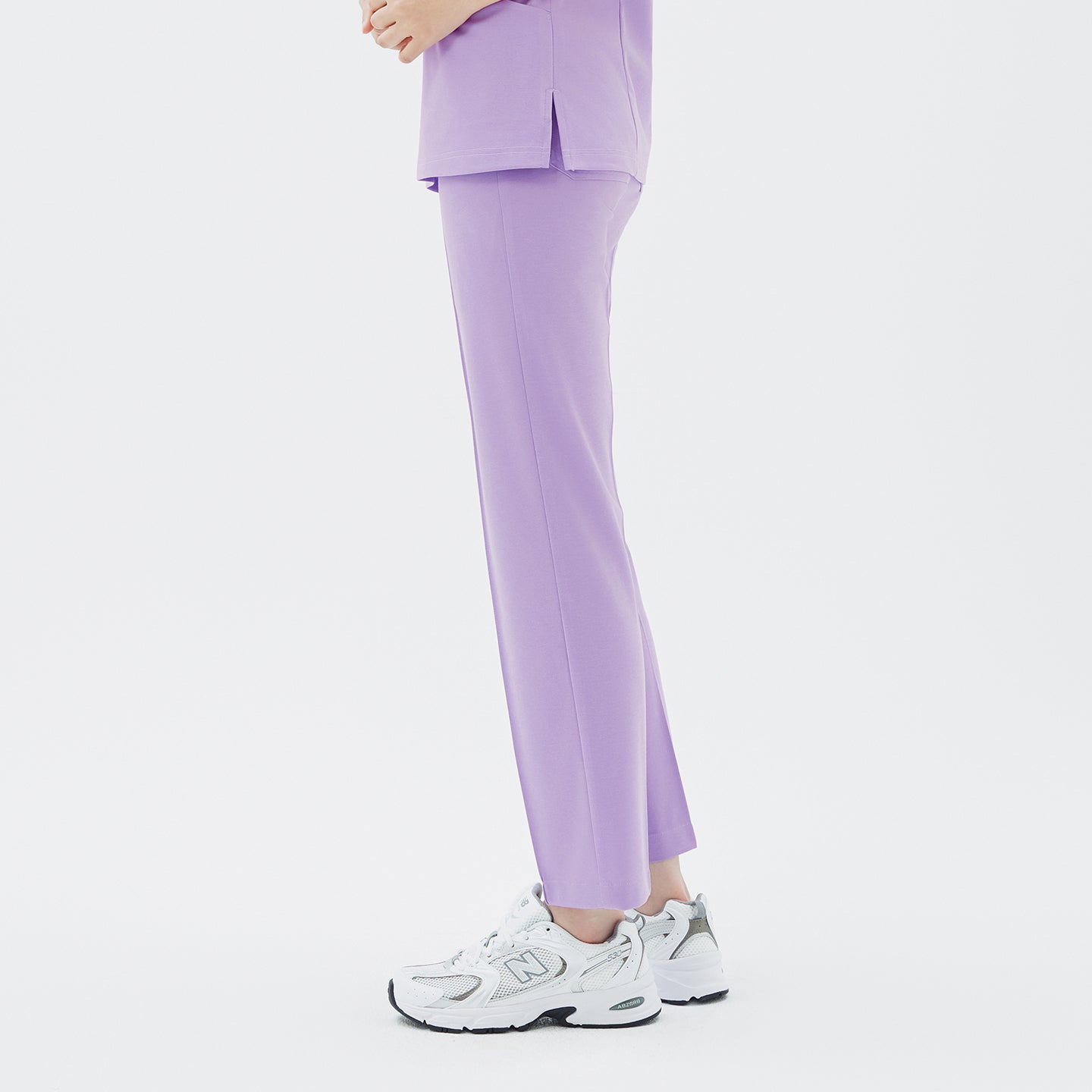 Image of Lavender Pants feature a sleek, straight silhouette that falls naturally along the body for a clean, flattering look.
