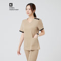 TUL | OS-229 Women's Active Stretch Scrub Top - Sand Beige