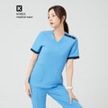 TUL | OS-231 Women's Active Stretch Scrub Top - Aqua Blue