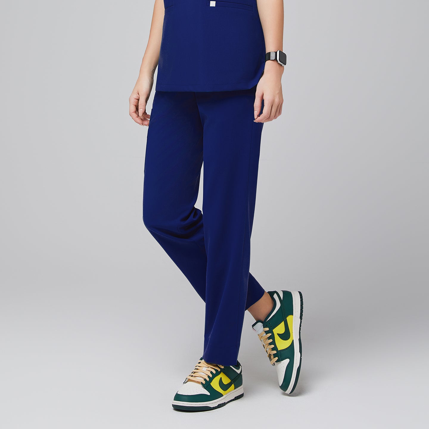 Image of Admiral blue scrub pants with a straight fit and split hem for added mobility, with a matching admiral blue scrub pants,Admiral blue
