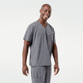 Zenir | Men's Single Pocket Scrub Top - Ash Gray