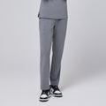Zenir | Women's Straight Split Hem Scrub Pants - Ash Gray