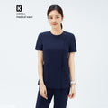 TUL | OS-213 Women's Dual Snap Front Zipper Scrub Top - Classic Navy