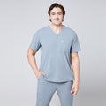 Zenir | Men's Single Pocket Scrub Top - Cool Gray