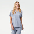 Zenir | Women's Single Pocket Scrub Top - Cool Gray
