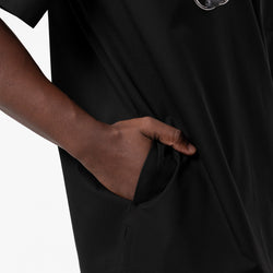 Image of Zenir | Men's 3-Pocket Scrub Top - Eco Black