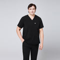 Zenir | Men's Single Pocket Scrub Top - Eco Black