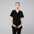 Zenir | Women's Maternity Scrub Top - Eco Black