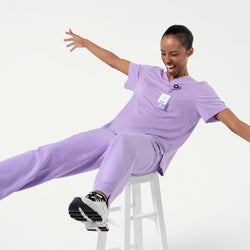 Image of Zenir | Women's Pleated Shoulder Scrub Top - Lavender