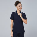 Zenir | Women's Essential Polo Scrub Top - Midnight Navy