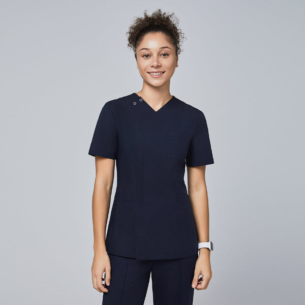 Zenir-Navy-Front-Zipper-Scrub-